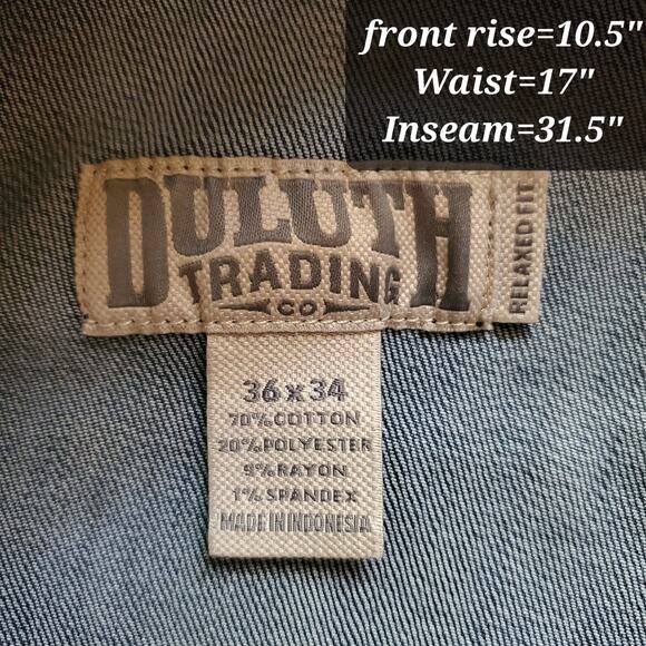 Duluth Trading Co. Ballroom Double Flex Jeans 36 Denim Workwear Durable Stretch - Picture 9 of 11